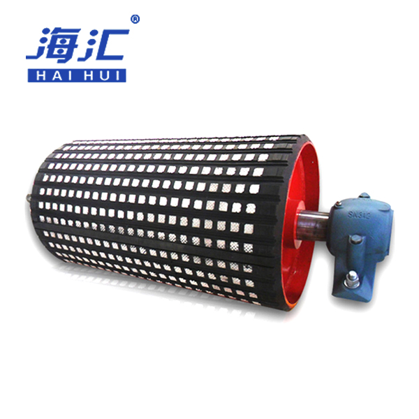 Belt conveyor ceramic rubber pulley