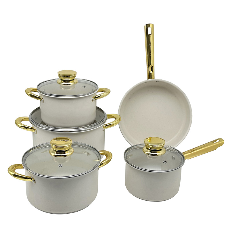 JJY stainless steel kitchenware set of pans high quality
