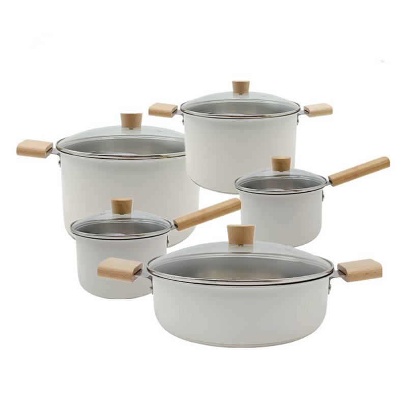 JJY stainless steel kitchenware set of pans high quality