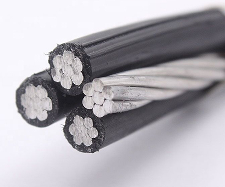 Quadruplex type aluminum conductors Quadruplex Conductor 600V