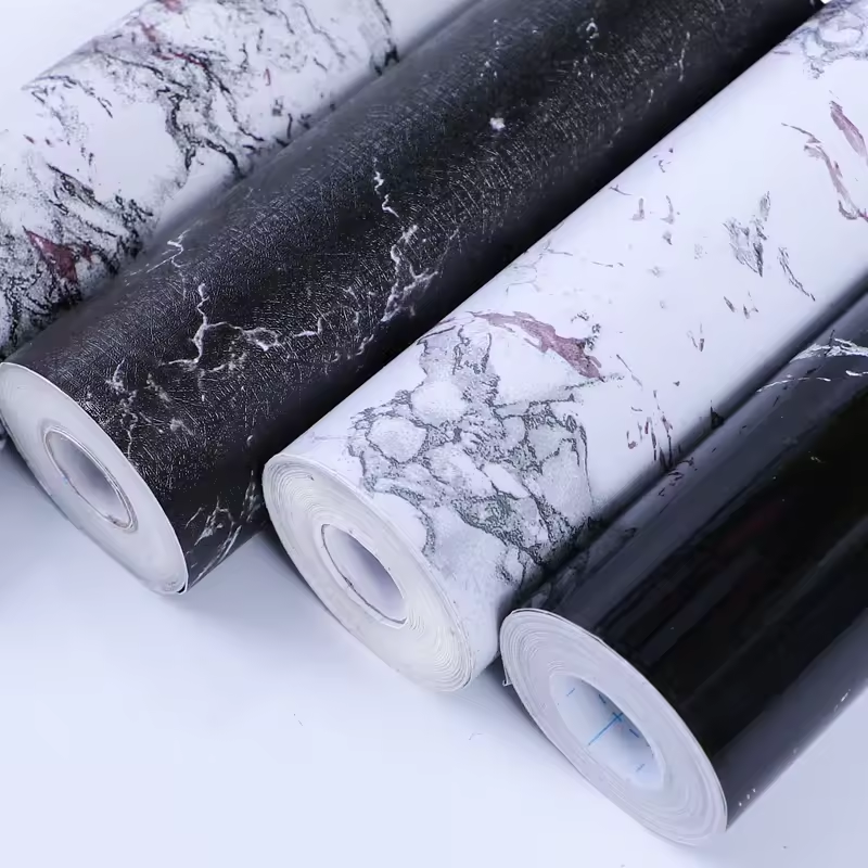 Marble Look Peel And Stick Self Adhesive Decorative PVC Vinyl Wall Paper Wallpaper Film Foil