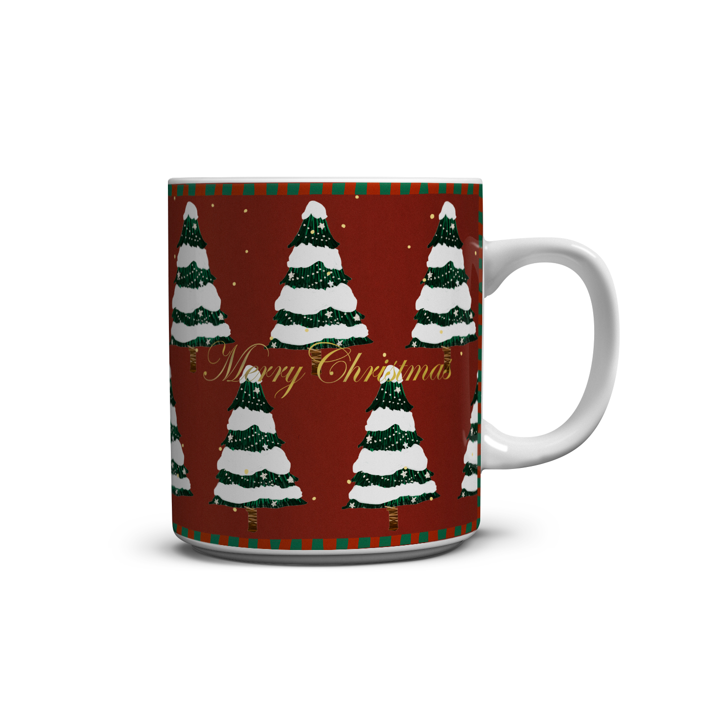 Christmas Themed Porcelain Mug