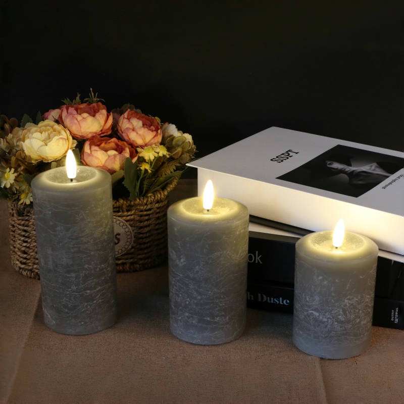 LED candle lights Marble Gray concert wedding birthday party Christmas props confession proposal