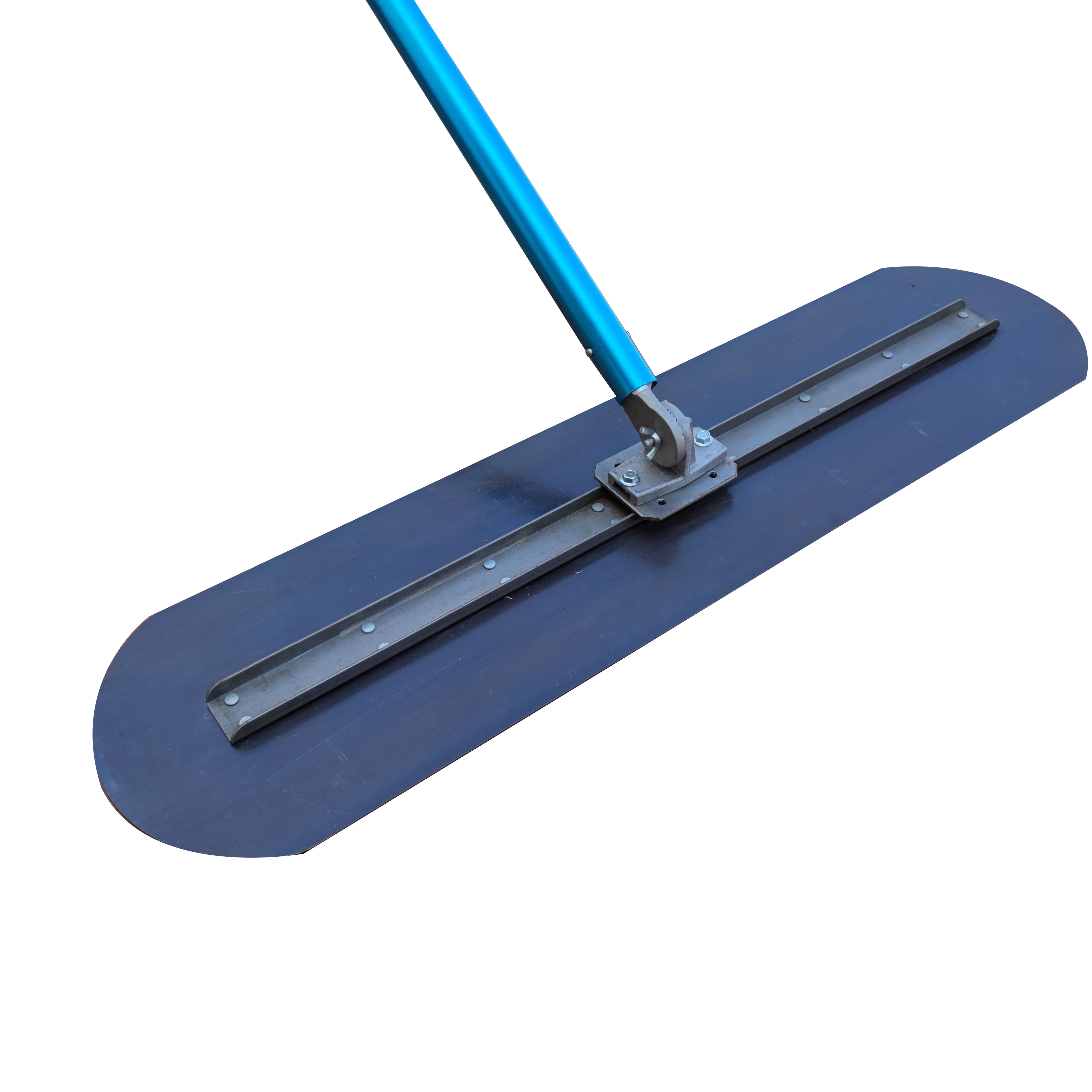 BUILDER Blue Glider Round End Big "D" Blue Steel Concrete Float Blade Fresno Trowel Blade