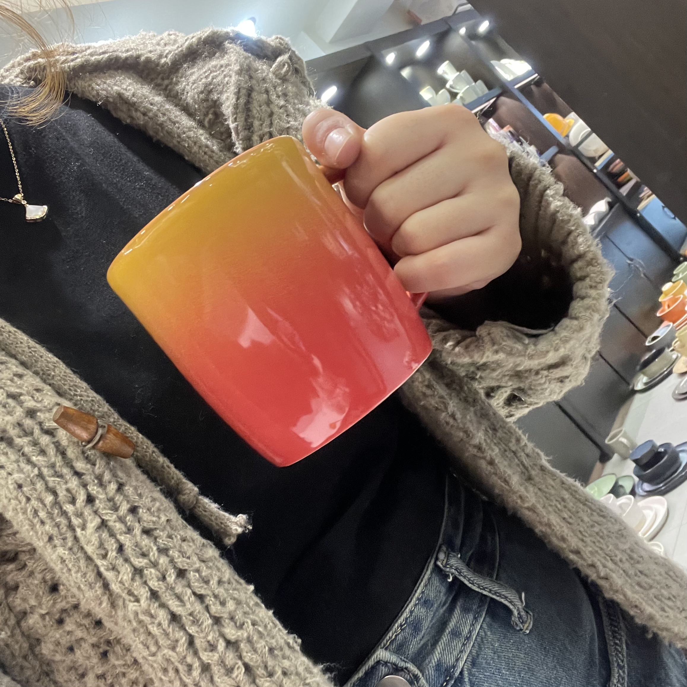 Stoneware Mug with gradient color