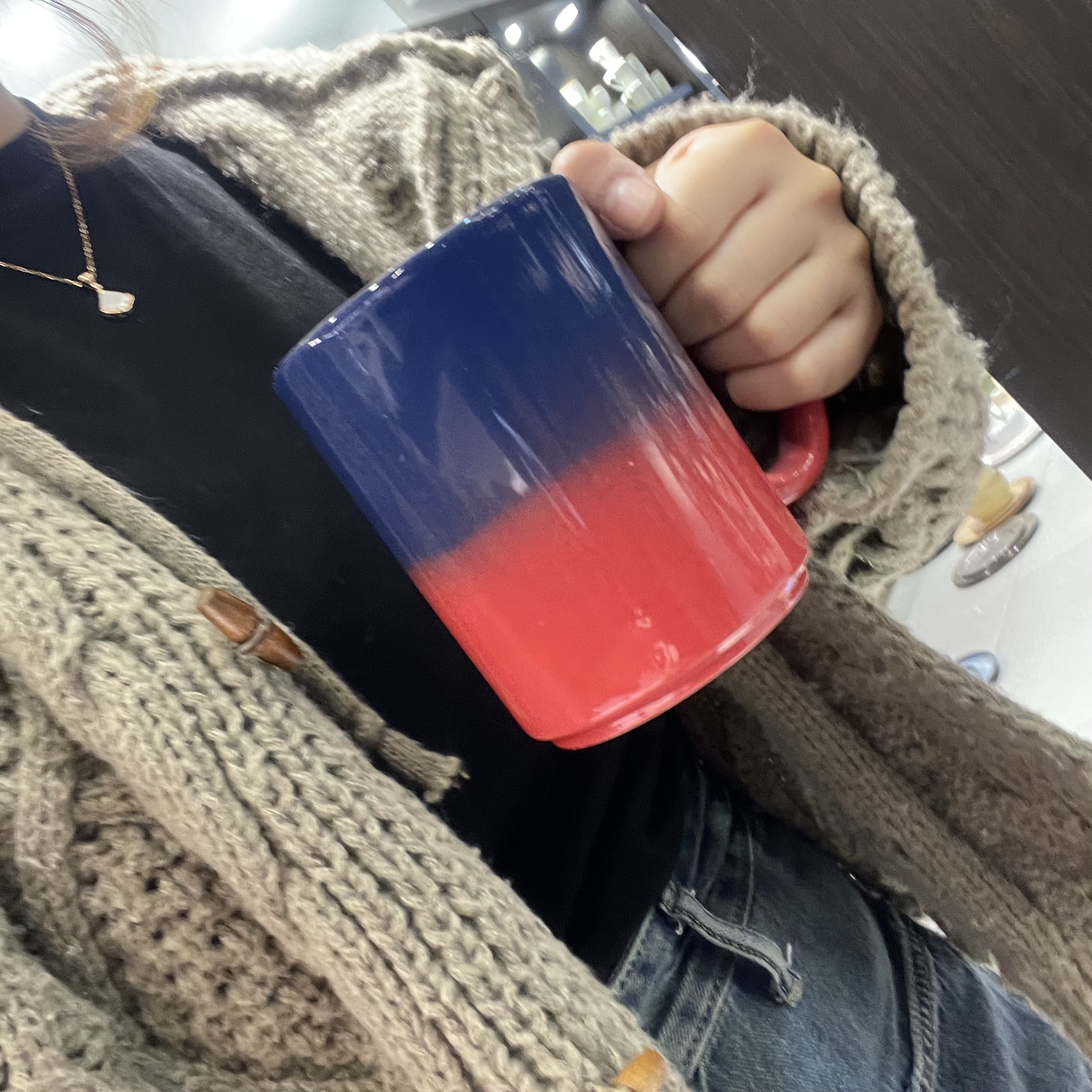 Stoneware Mug with gradient color