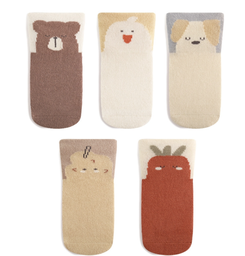 Cute baby socks with anti-slip