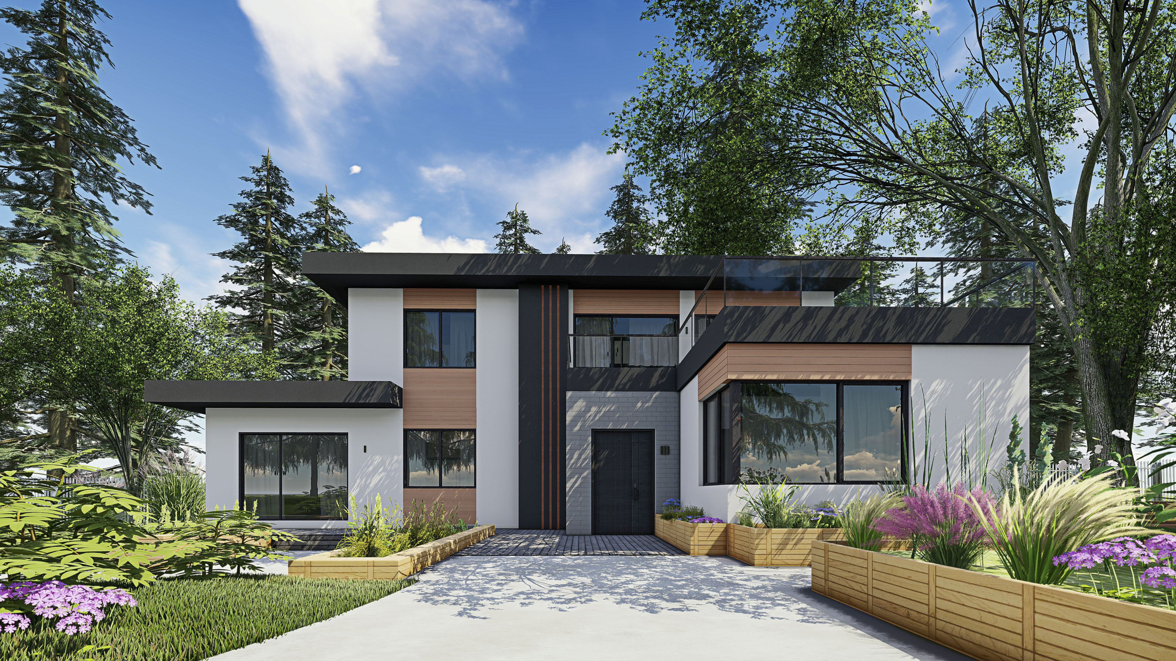 Modern Wood Structure House