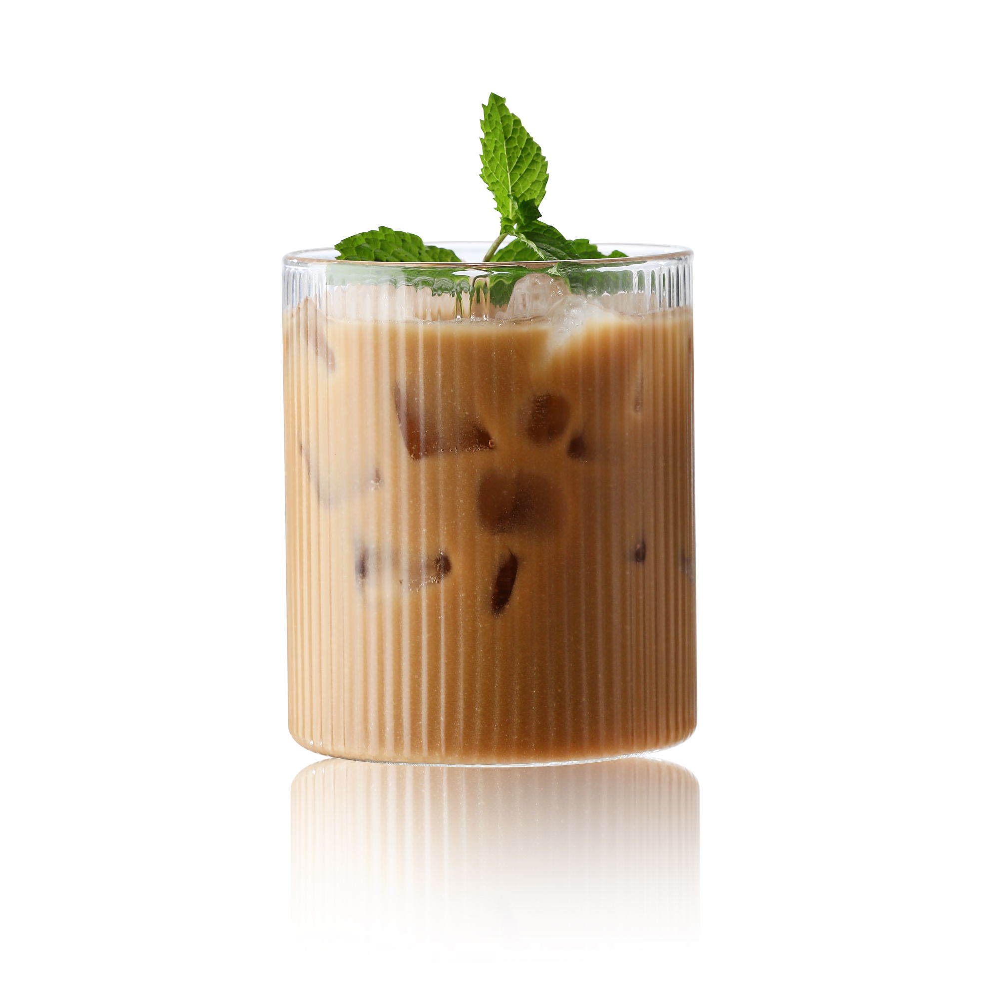 High borosilicate striped glass cup