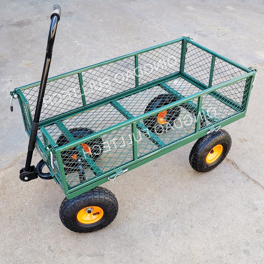 Mesh Garden Utility Cart,Wagon Cart,Metal Mesh Garden Utility Cart,steel mesh utility wagon cart