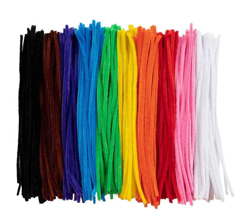Colorful Chenille Stems Craft Pipe Cleaners Fuzzy Sticks Children's Craft Supplies for Kids DIY Art