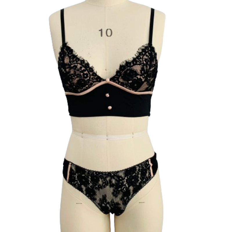 Fun lingerie lace backless vest sexy underwear bra set