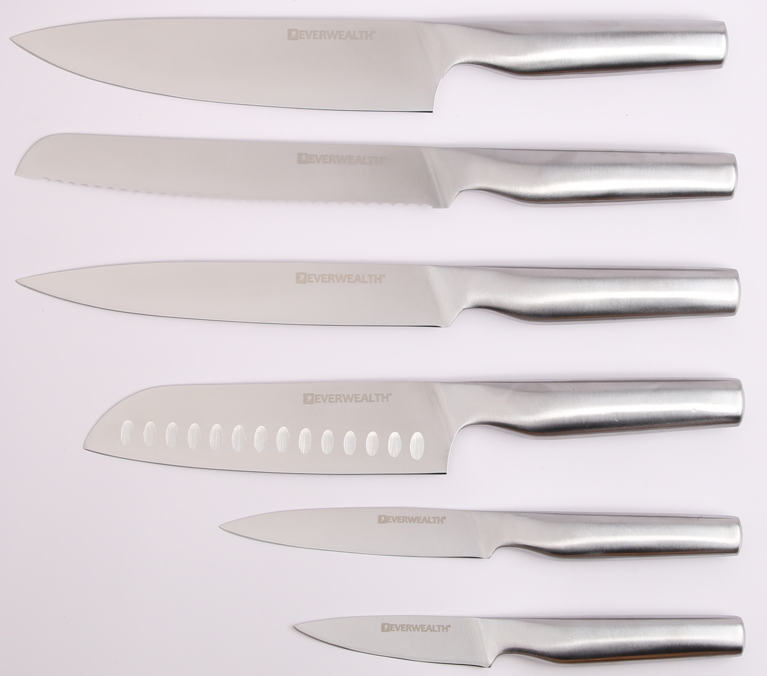 6pcs Kitchen Knife Set with stailness steel block