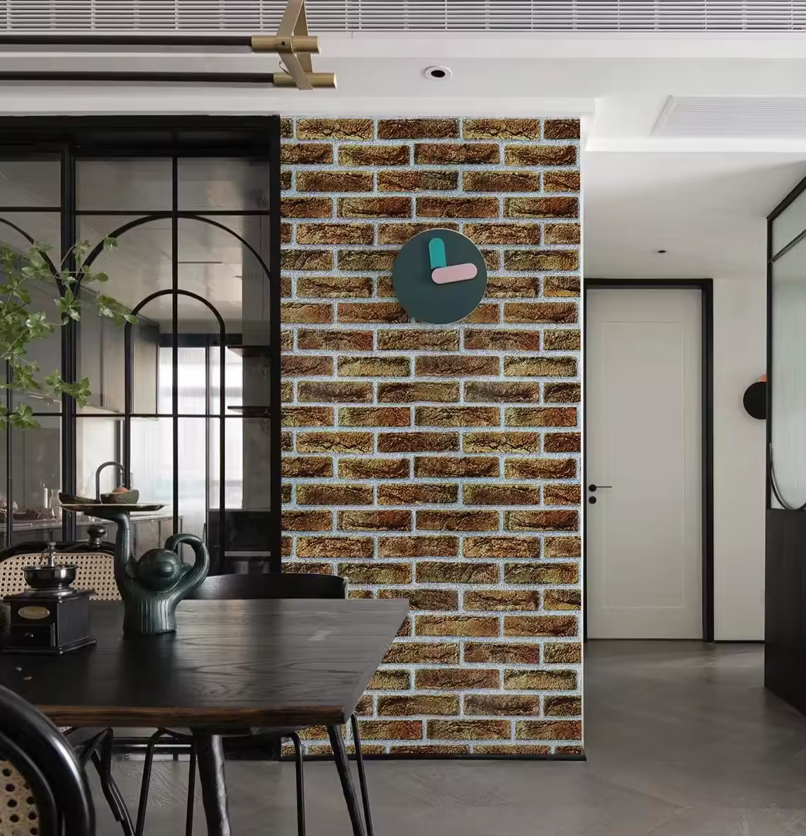 Brick Effect Self-Adhesive Vinyl Wallpaper Peel and Stick 3D Brick Stone Pattern Sticker Film
