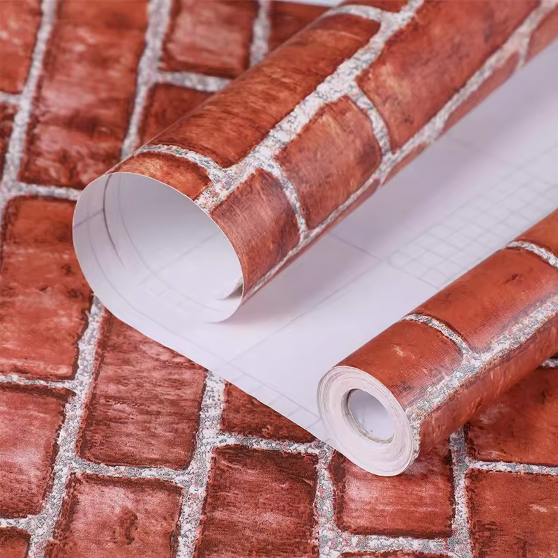 Custom Self-Adhesive Peel and Stick Wallpaper brick 3D Wall Panels for DIY Any Home Decoration