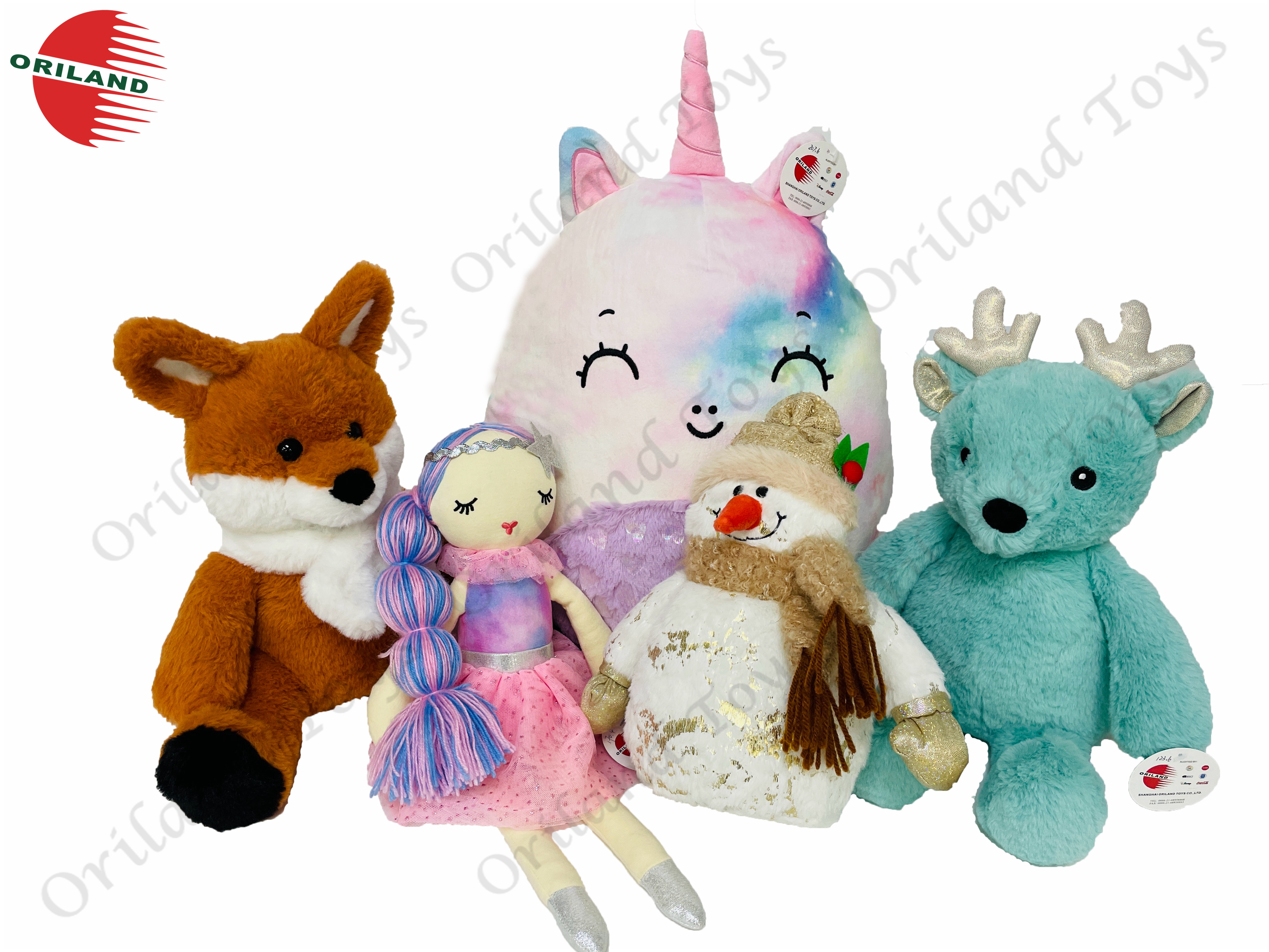 New design customizable plush animal gauze rag soft doll cushion Christmas plush toy