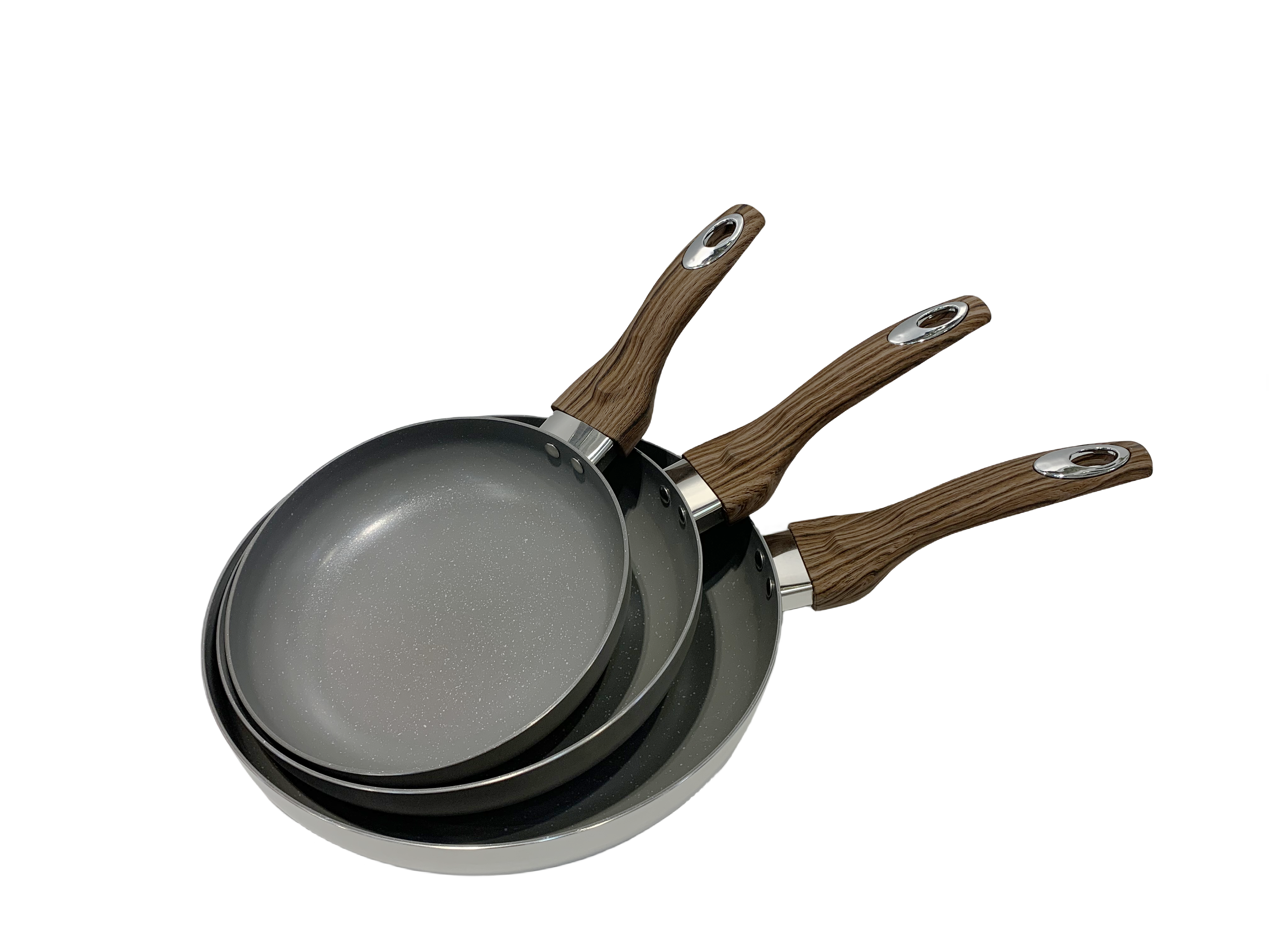 Tri-ply steel no-sticker frypan frypan frypan frypan frypan