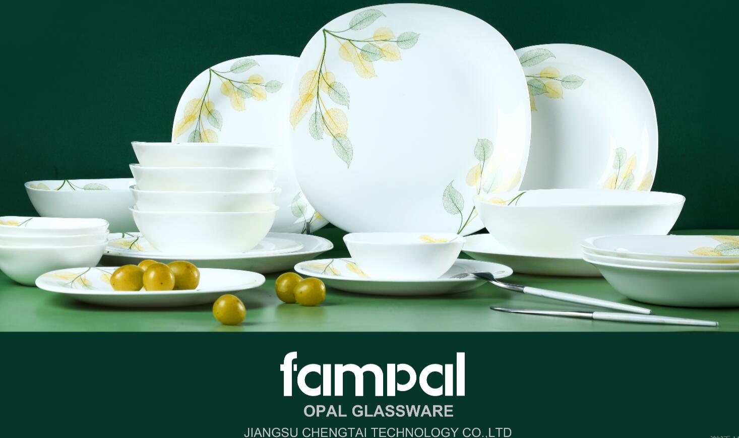 Opal glass dinner set