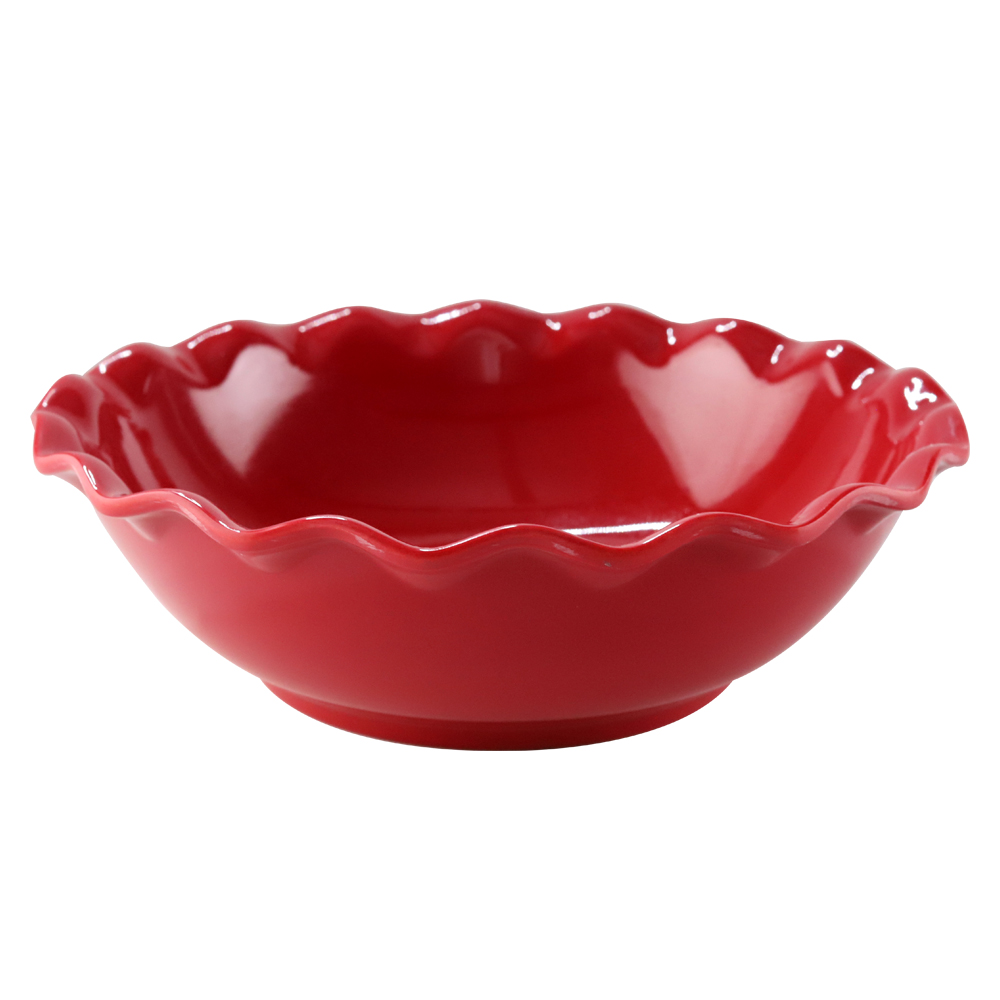 1SEBEST Red Flower Shaped Melamine Salad Bowl