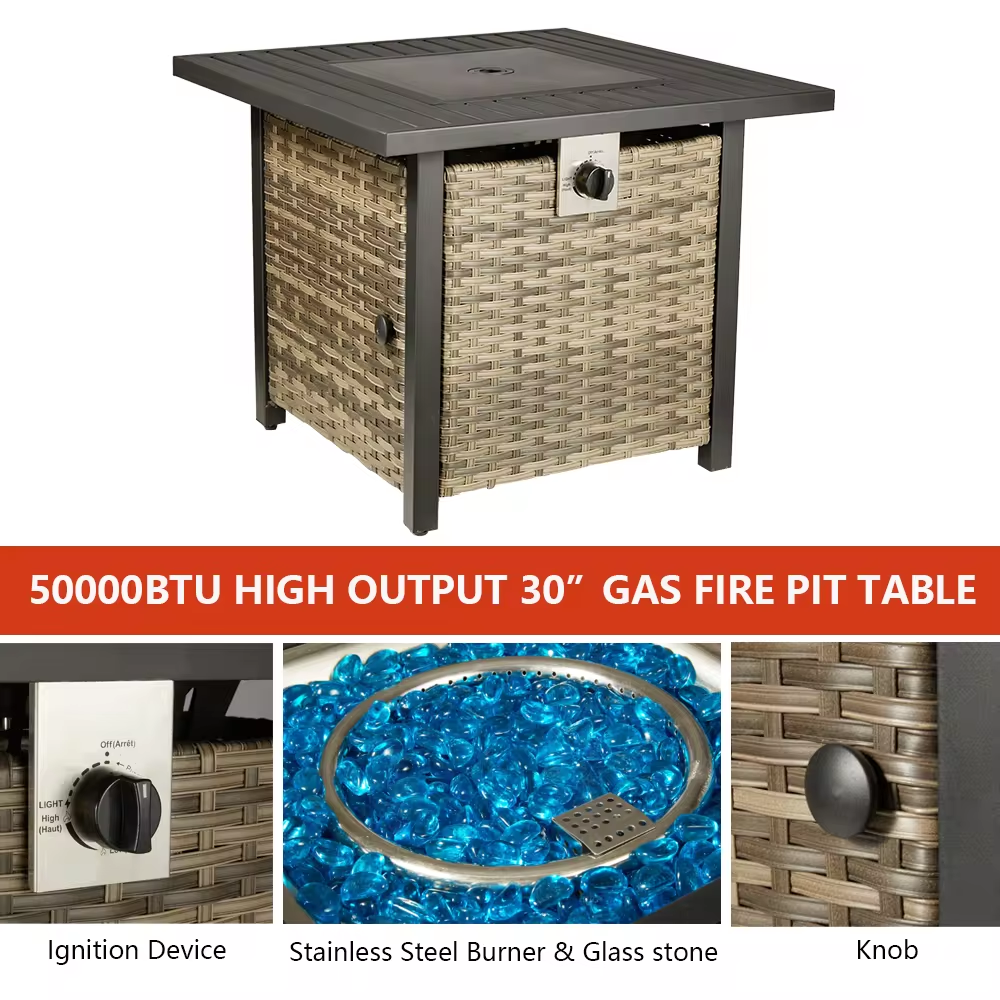 Gas Fire Pit Table