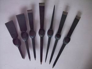 Pick shovel spade hoe rake