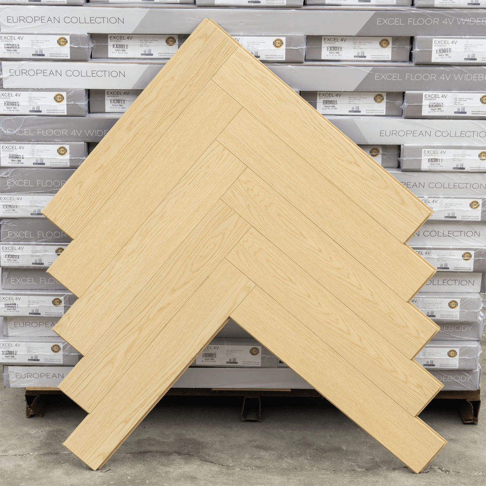 Herringbone laminate flooring