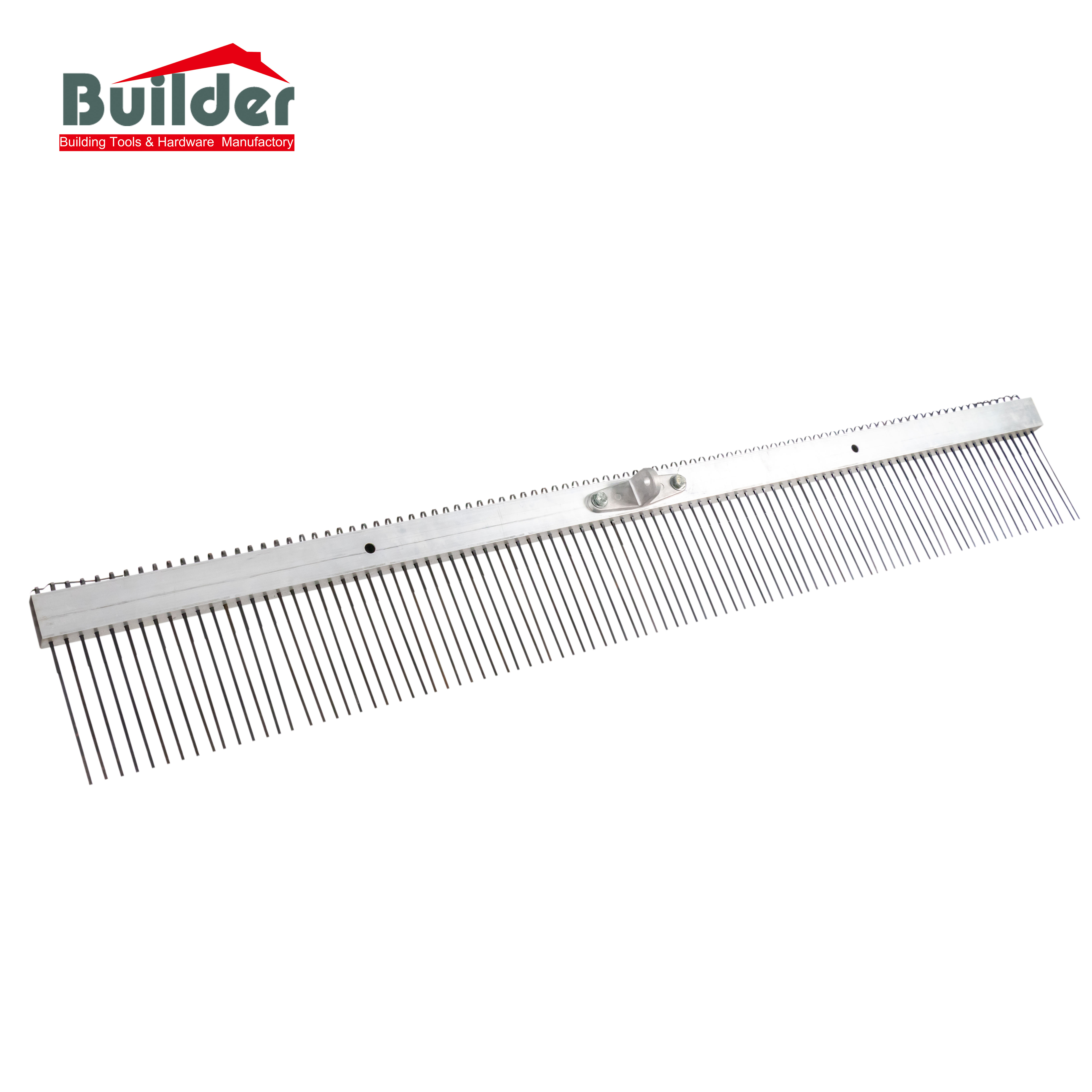 BUILDER Concrete Heavy-duty Aluminum Flat Wire Broom Push Floor Texture Brush Anti Skid Surface
