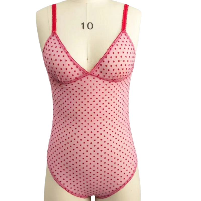 Sexy mesh perspective jumpsuit, fun lingerie set