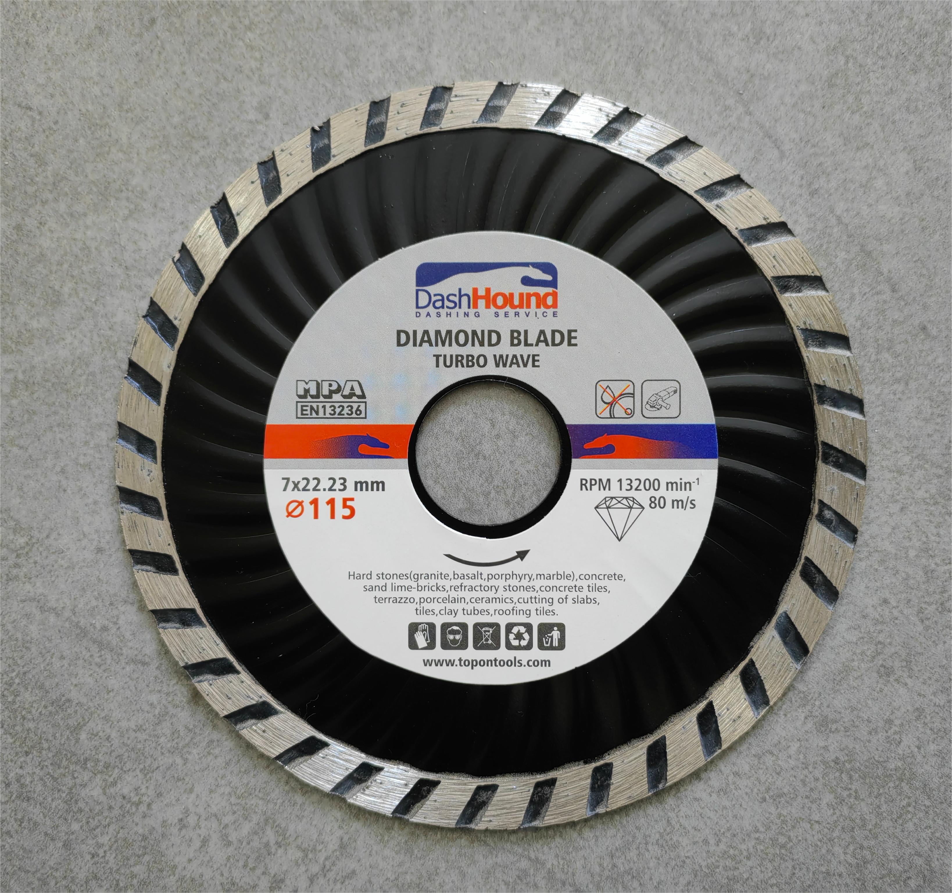 Diamond blade turbo wave