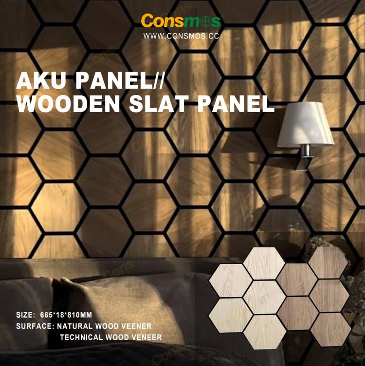 Wooden Slat Acoustic Panel Wooden Slat Panel 600*22*2400mm