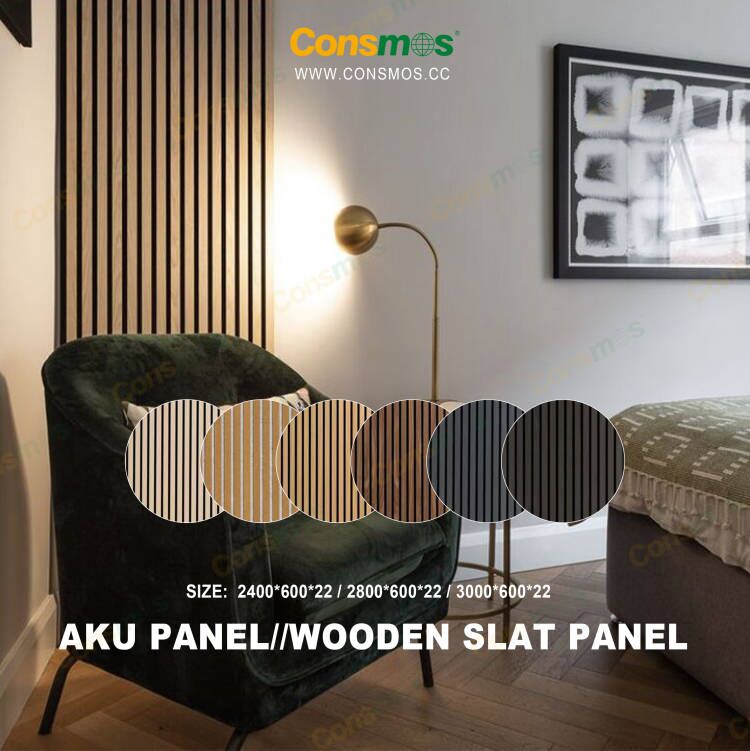 Wooden Slat Acoustic Panel Wooden Slat Panel 600*22*2400mm