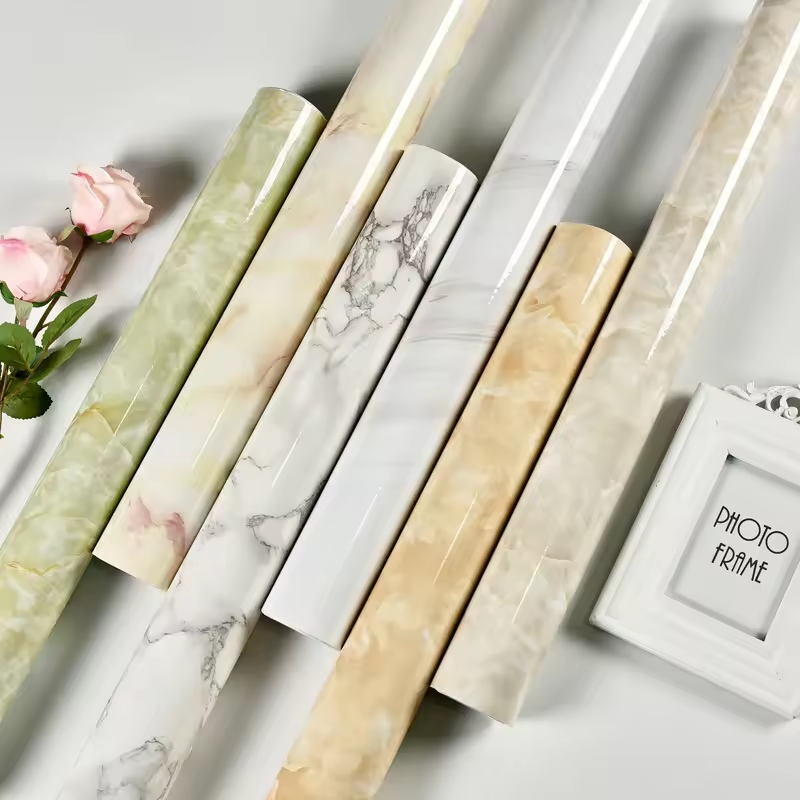 Self Adhesive Waterproof Wallpaper for Cabinet Countertop Furniture Kitchen