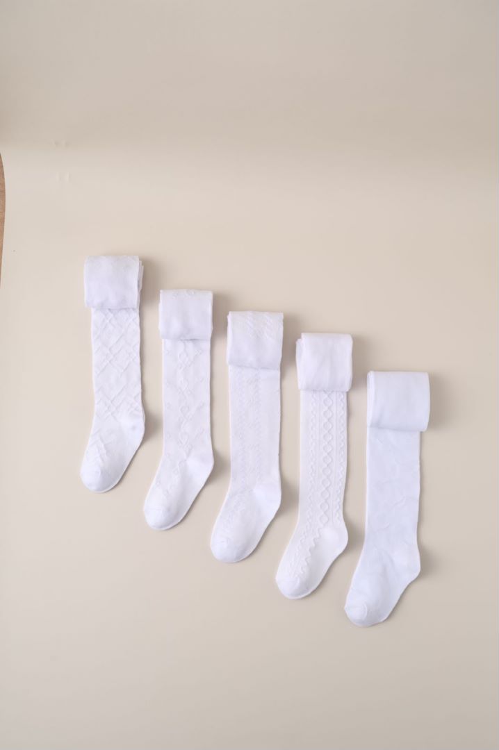 Minimalist patterned baby tights