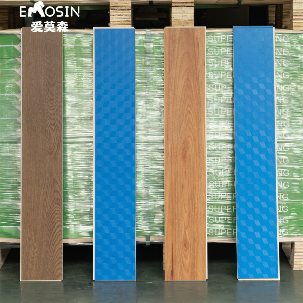 Vinyl floor spc click with eva rubber