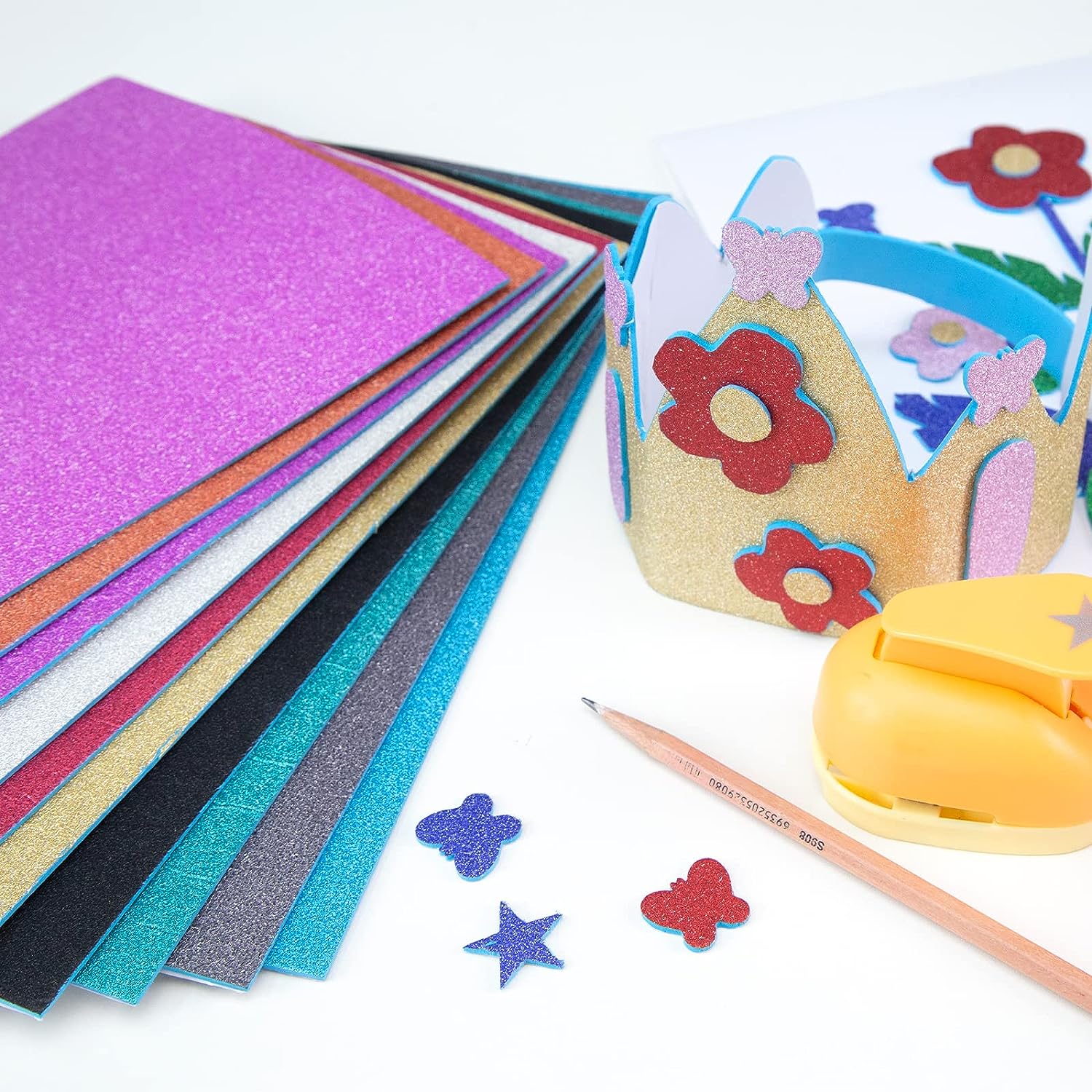 Colorful EVA Glitter Foam Sheets multi color eva