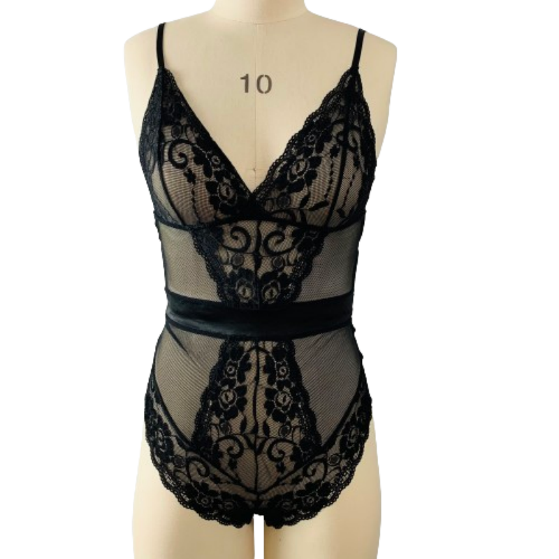 European and American sexy V-neck shapewear with lace waist for women's breathable underwear