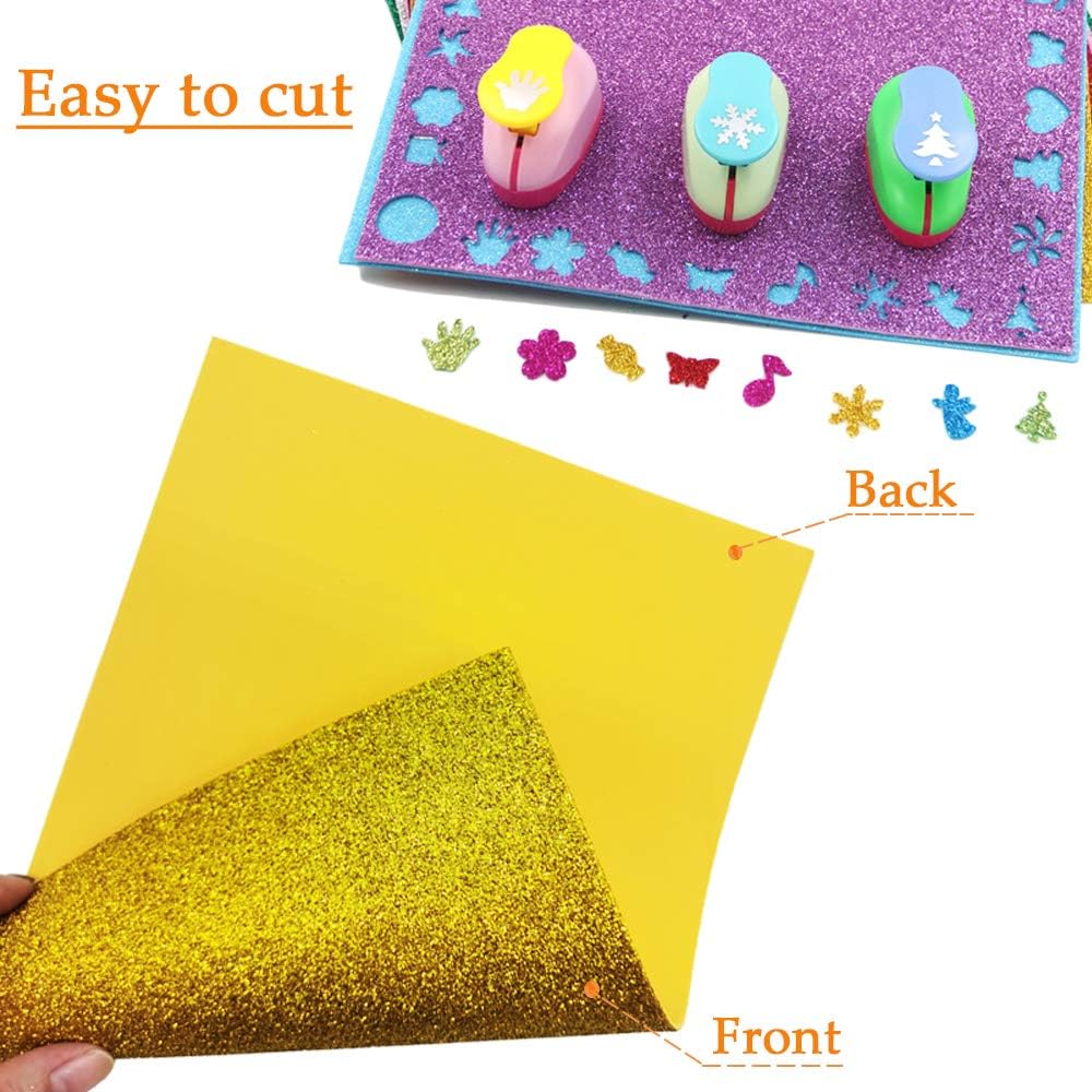 Wholesale kids activities art and self adhesive glitter color foam eva sheet stickers
