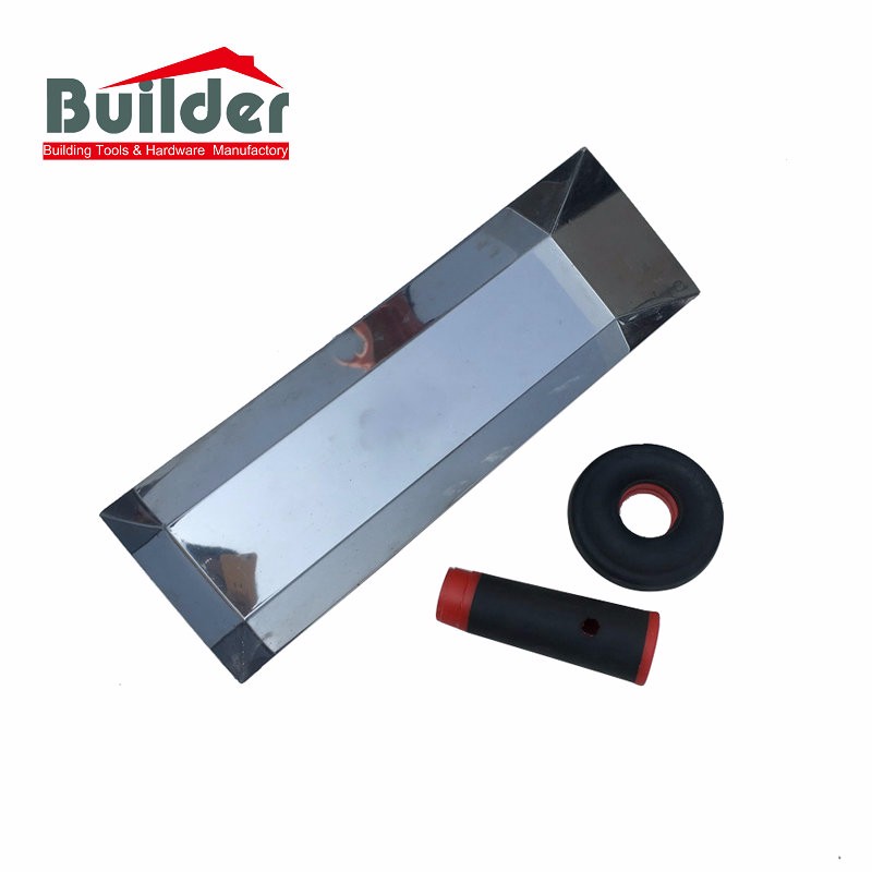 BUILDER 14"Drywall Tools Stainless Steel Plastering Drywall Mud Pan With Soft Grip Holder