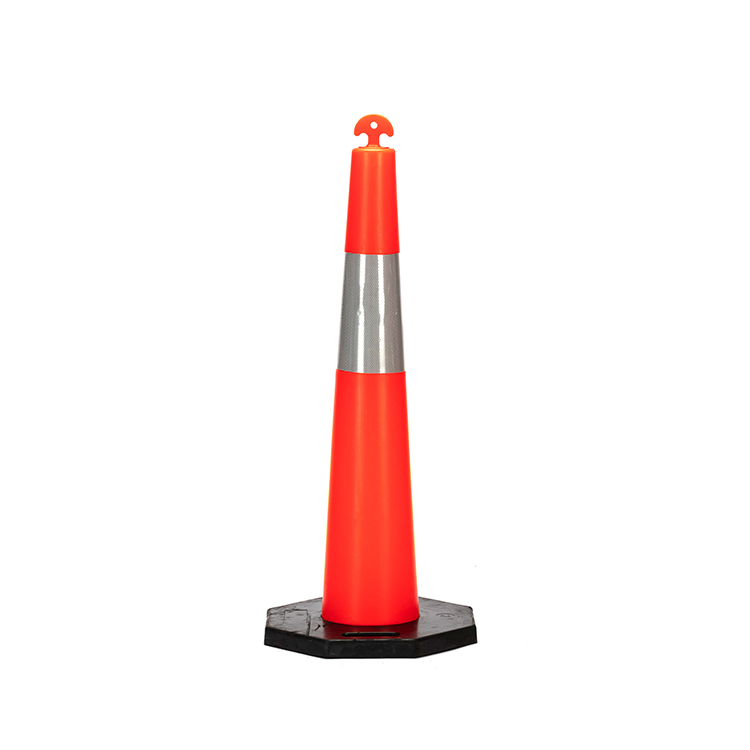 PE Flexible Plastic Traffic Road Delineator T-TOP Bollard Warning Post With Heavy Rubber Base Sale
