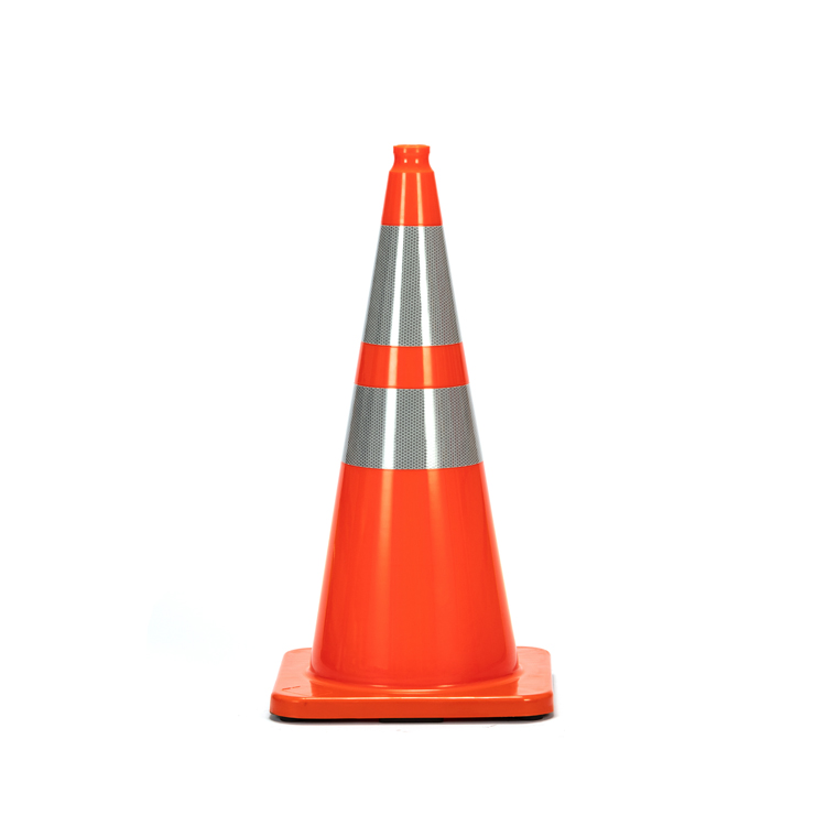 Reflective Collar Traffic Safety Cones for Roadway
