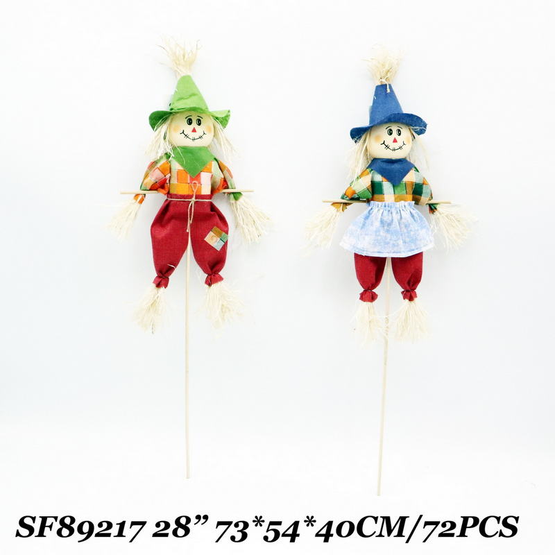 28 Inch Fall Harvest Garden Halloween Indoor Decoration Scarecrow Pick