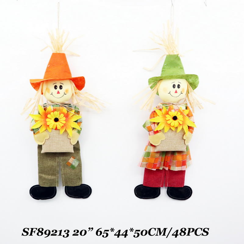20 Inch Fall Harvest Indoor Halloween Wall Decoration Scarecrow Hanging