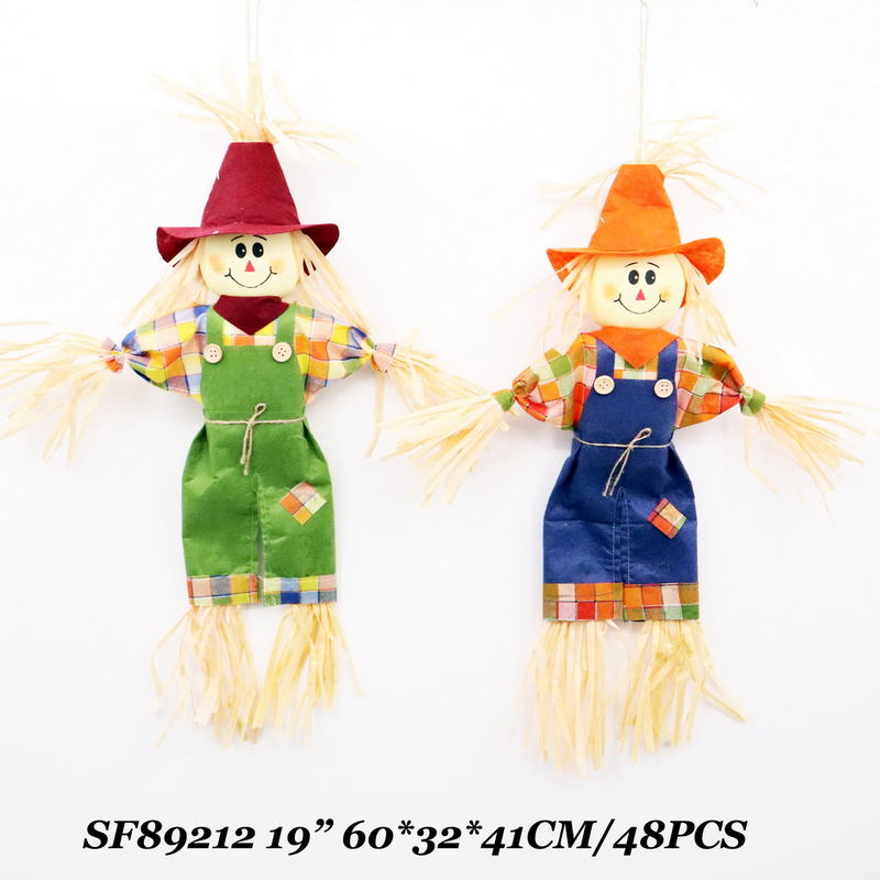 19 Inch Fall Harvest Holiday Indoor Halloween Decoraiton Scarecrow Hanging