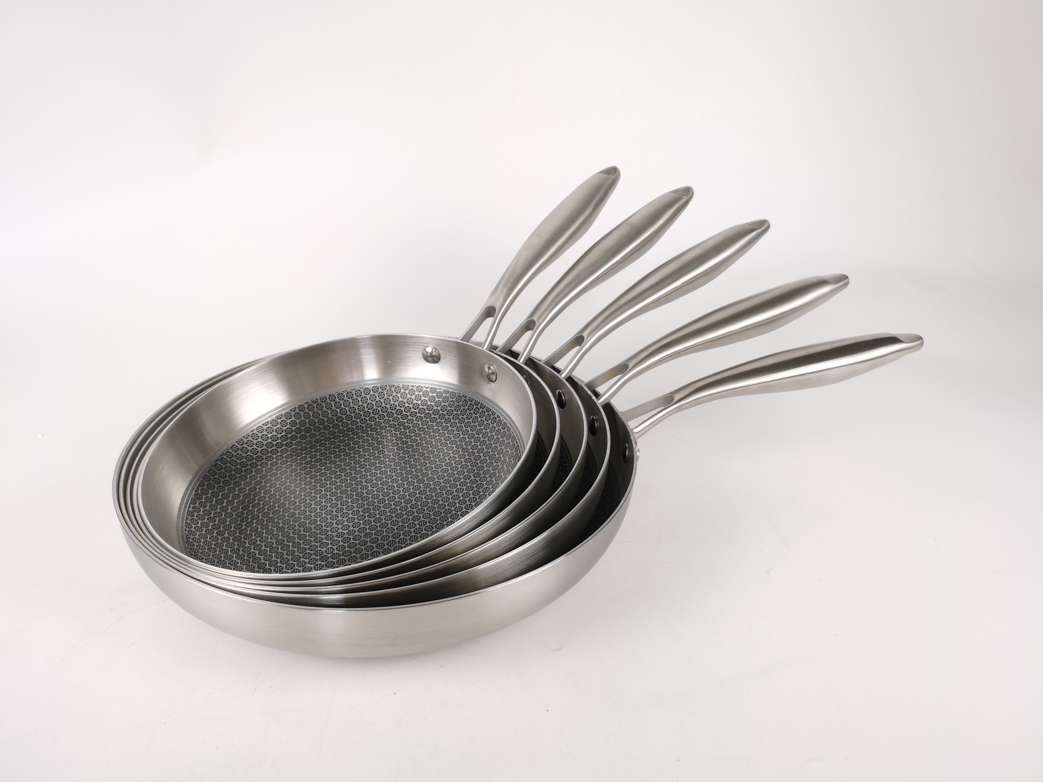 Tri-ply steel frypan frypan frypan frypan frypan