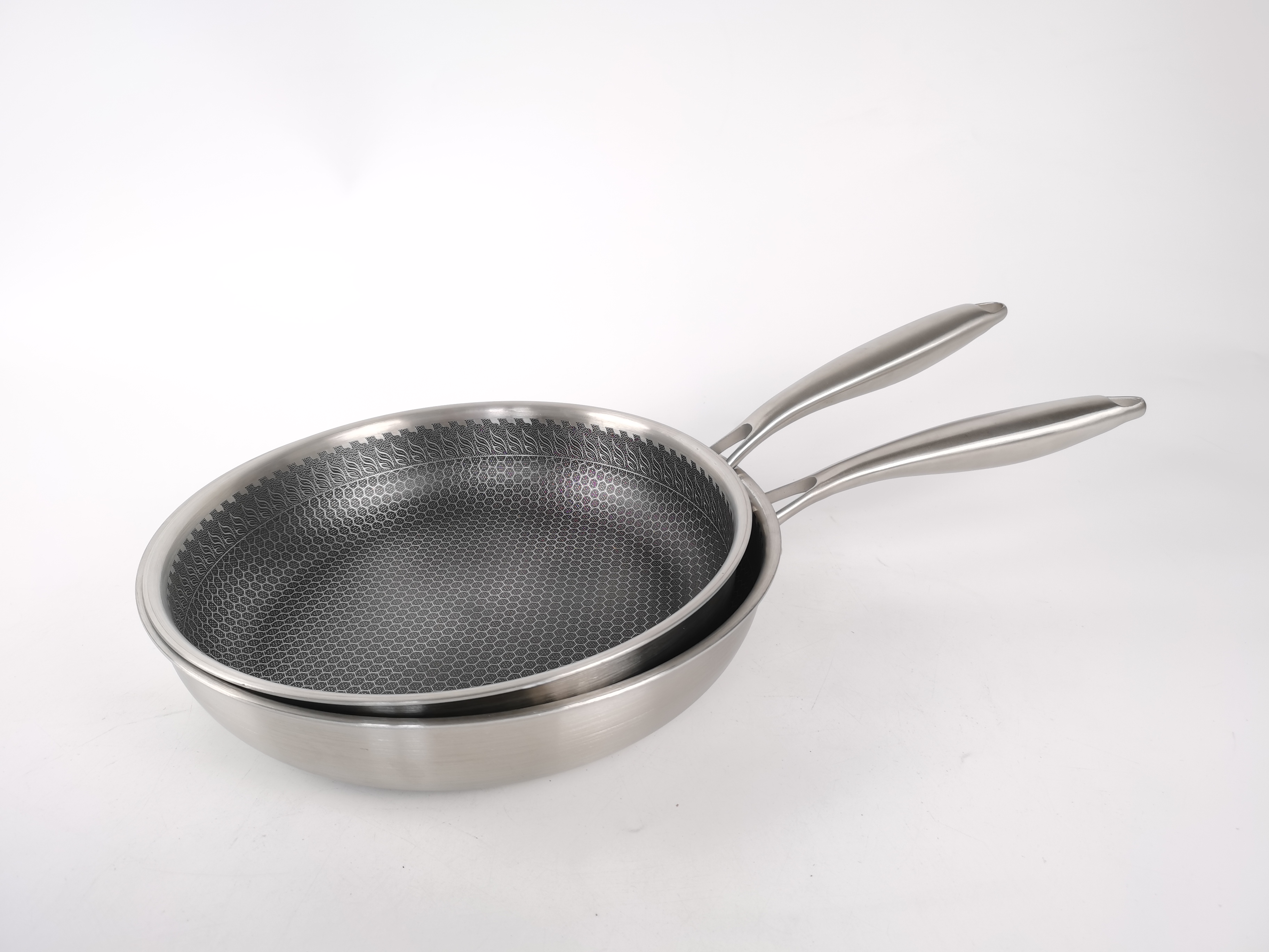 Tri-ply steel frypan frypan frypan frypan frypan