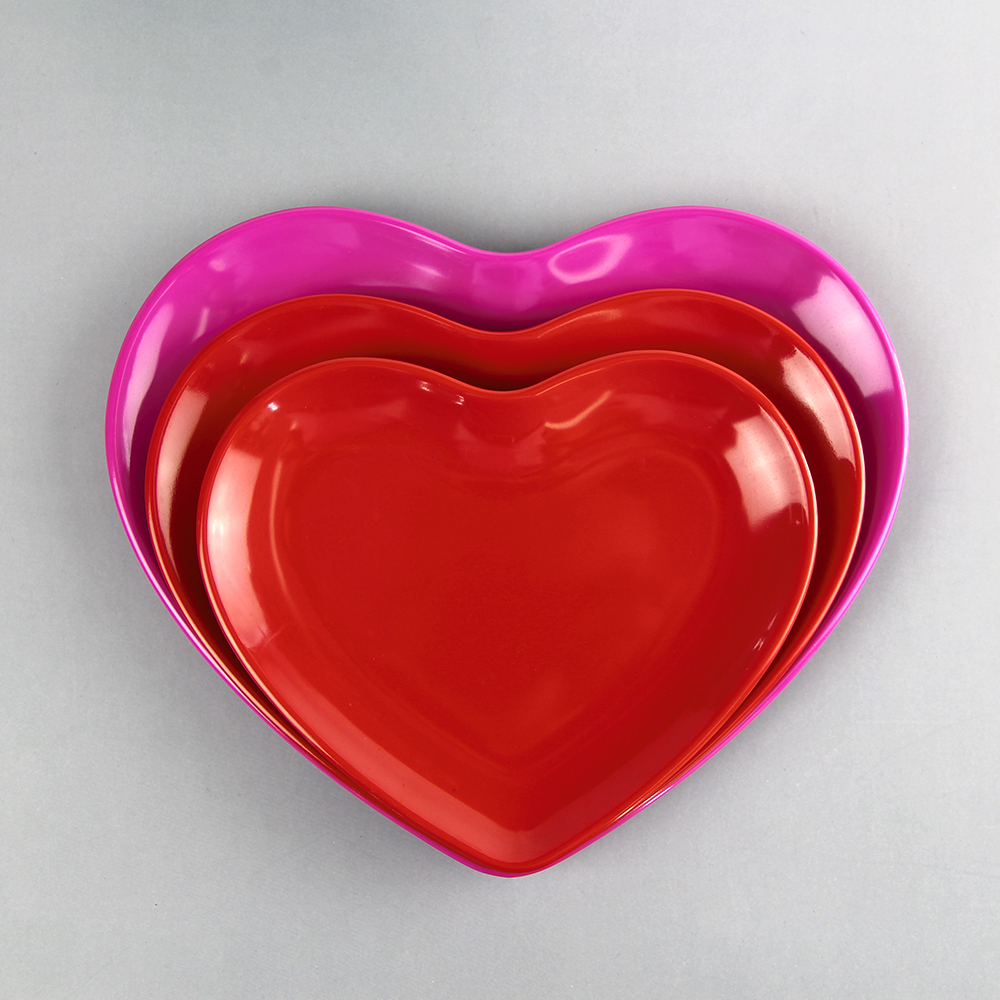 1 SEBEST Heart shape melamine dish melamine plate