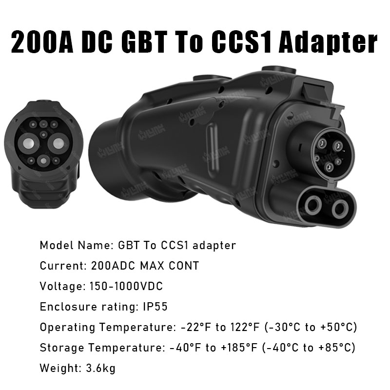 olink Electric Vehicle 200A charger Dc Combo Car Adapter gbt to ccs1 Adapter