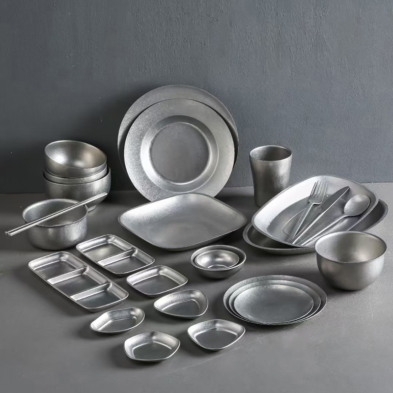 JJY stainless steel antiqued series kitchenware tableware high quality