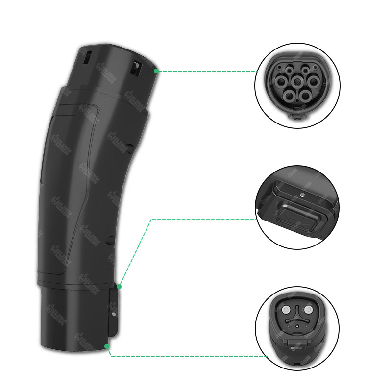 Ev Adapter Charging Pile Electric Vehicle J1772 32a Type 1 Ev Charger J1772 to GB/T Adapter