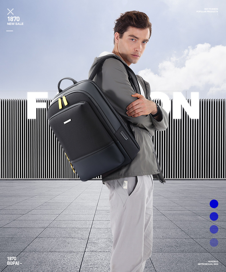 BOPAI OEM men business casual anti theft back pack
